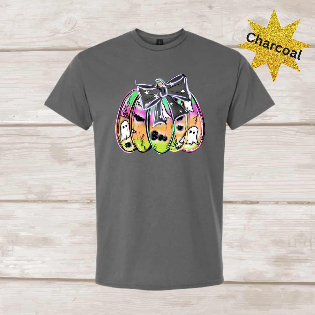 Neon Pumpkin Halloween Tshirt