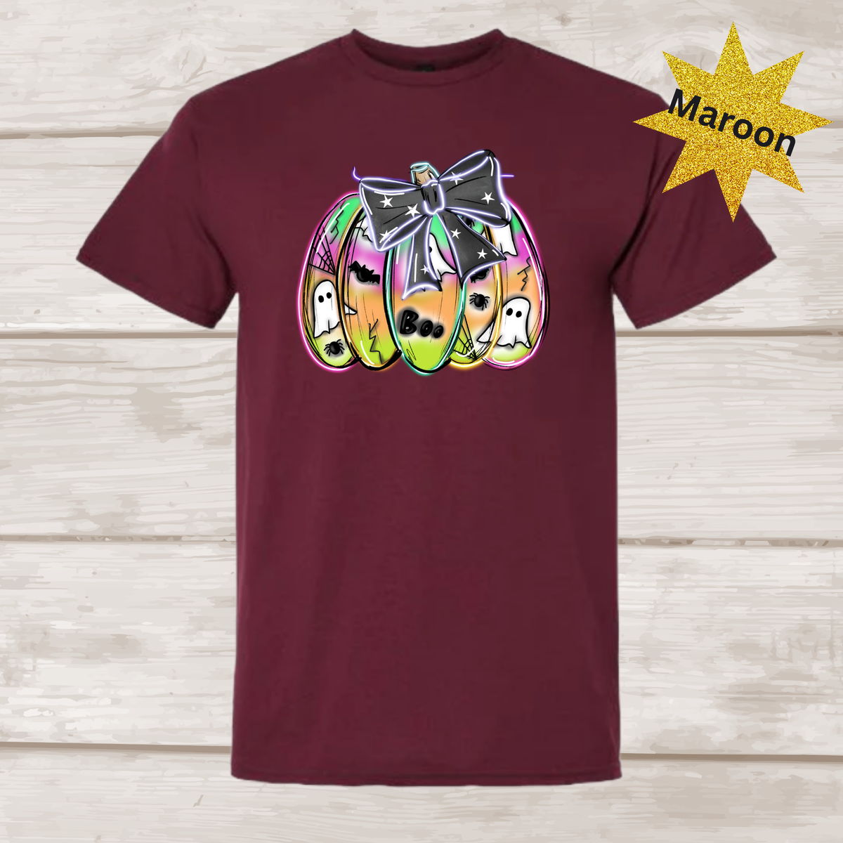 Neon Pumpkin Halloween Tshirt